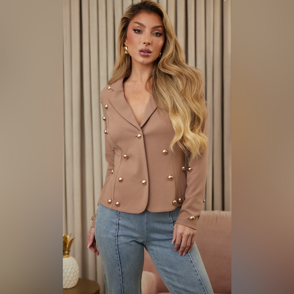 Stud detailed fashion jacket women’s top selling luxury